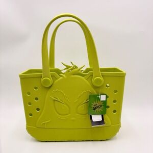 Bioworld Dr Seuss The Grinch Lime Green Rubber Tote Bag 3D Molded Christmas New